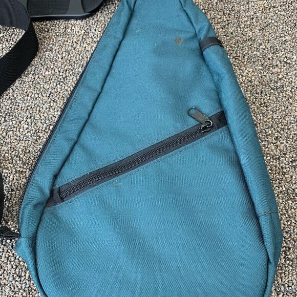 VINTAGE 90S SUTTER'S MILL GREEN Crodd Body BACKPACK USA MADE Book bag - Picture 2 of 13